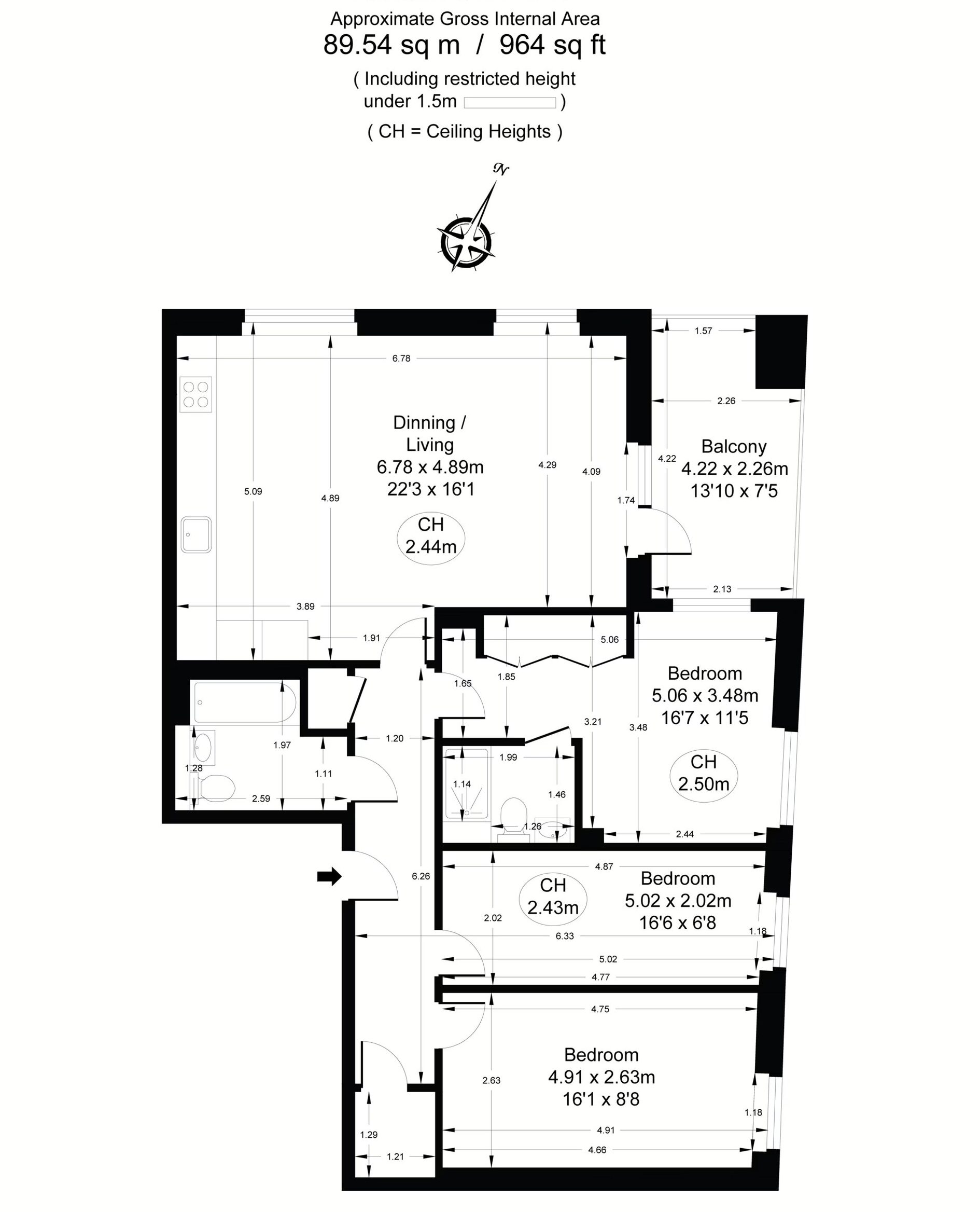 Battersea Property Floor plan, property floor plan and Airbnb floor plan in Battersea sw8