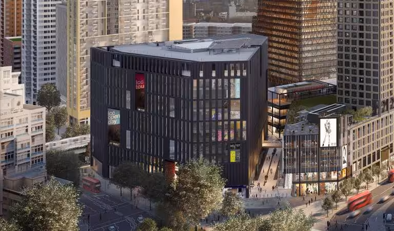 new UAL building Elephant and Castle, London College of Communication new campus, UAL Elephant and Castle development,