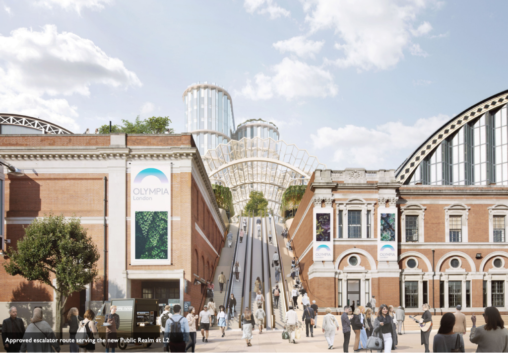 Olympia London redevelopment, Olympia London transformation, Olympia London new venues, Olympia regeneration project, West London redevelopment, Olympia exhibition centre upgrade, Olympia London masterplan, British Airways ARC Olympia, British Airways Theatre Olympia, Olympia London music venue, new London theatre 2026, new London music venue 2026, Olympia London 2026 opening, Olympia Way pedestrianisation, Olympia London public realm, One Olympia office space, Heatherwick Studio Olympia, SPPARC architecture Olympia, Olympia London hotels, Hyatt Regency London Olympia, citizenM London Olympia, Olympia restaurants 2026,